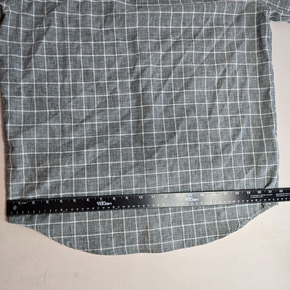 Orivs Classic Collection Button Down Shirt Men's M Gray Plaid Short Sleeve - Picture 11 of 16